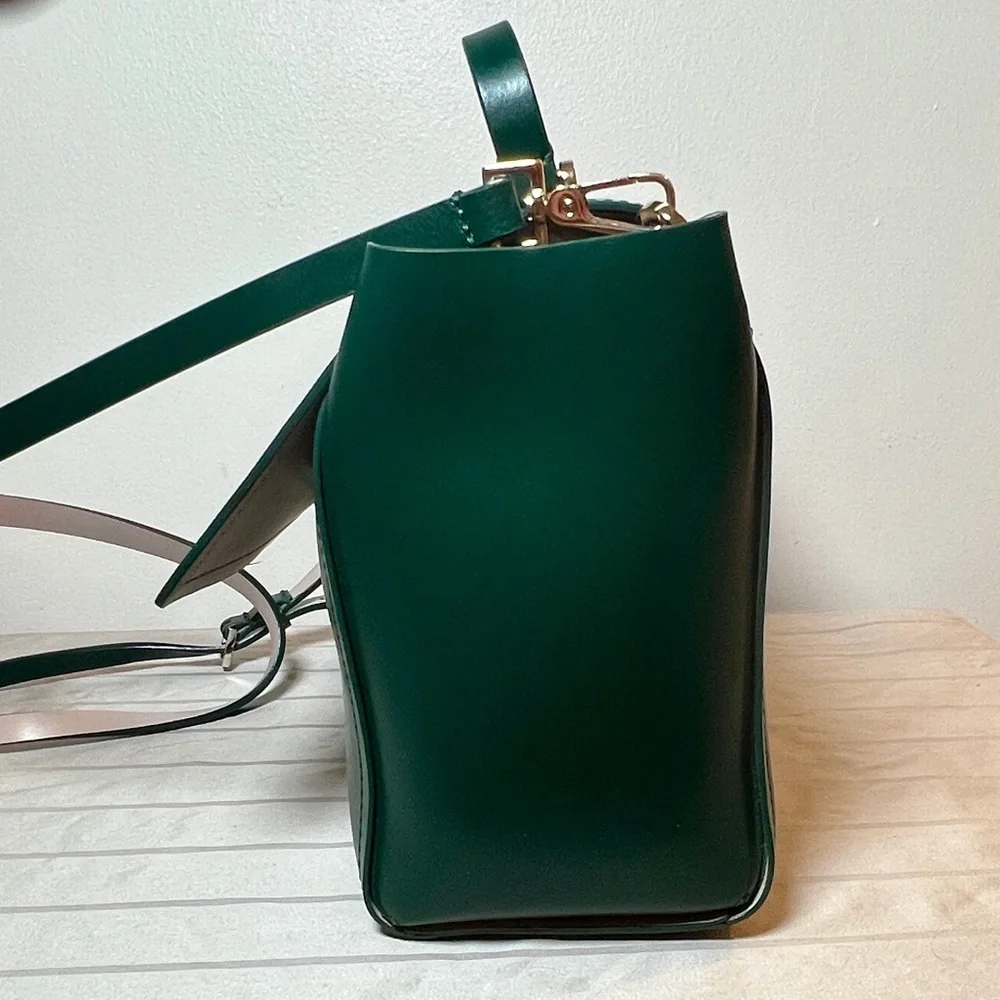 kate spade Green Leather Shoulder Bag with Matching Wallet